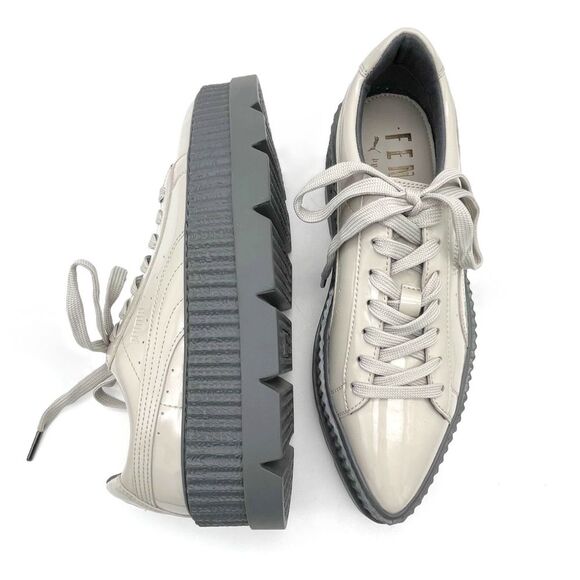 Puma x Fenty Pointy Creeper Sneaker Size 8 Patent Dove Gray Rihanna Platform - Picture 6 of 16
